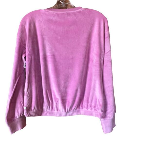 Zella Girl’s Pink Pullover Sweatshirt Velour Size Large - Picture 3 of 10